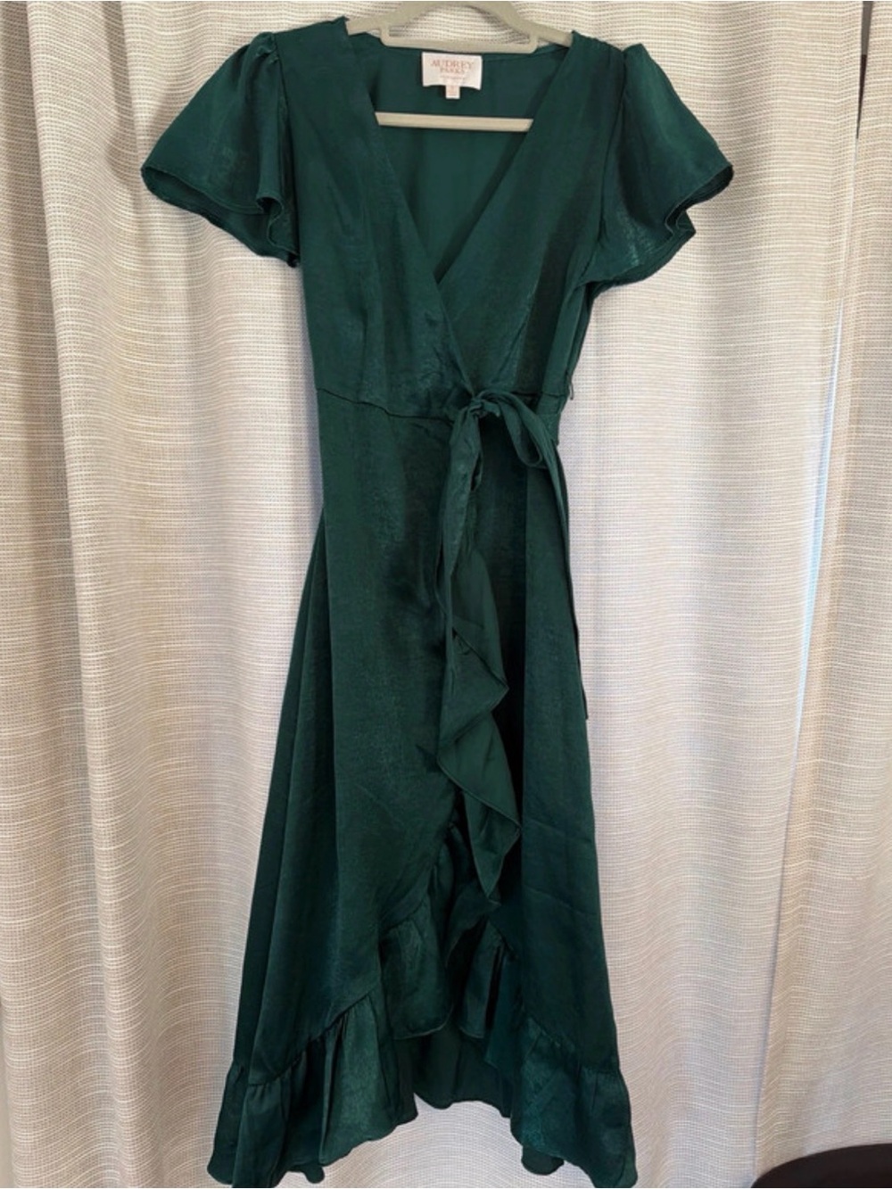 Green Wrap Midi Dress Size S